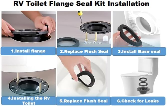 385311658 385345892 RV Toilet Seal 3" Flange Kit - Image 4