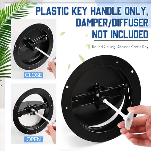 Wonderjune 3 Pcs Round Ceiling Diffuser Key Handle, Cover 6" 8" 10" 12" - Image 2