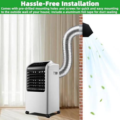 6 Inch Hooded Wall Vent with Flap and Mesh, 6inch Dryer Vent Cover Exterior - Image 5