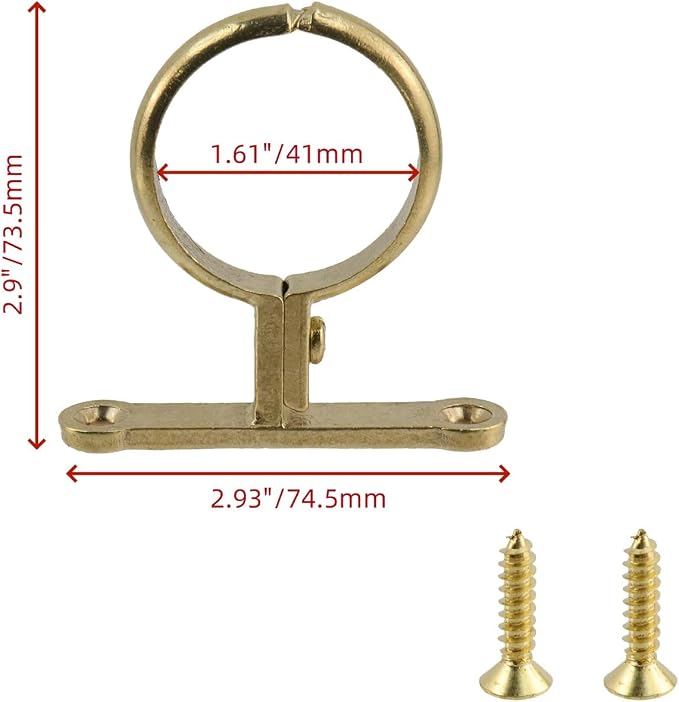 Bitray Pipe Bracket Clamp Heavy Duty Pipe Clamps Clip - Image 2