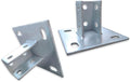 2 Pcs Heavy Duty Strut Post Base, 4-Hole 6" Square, Side Orientation, Suitable by Nusitryco