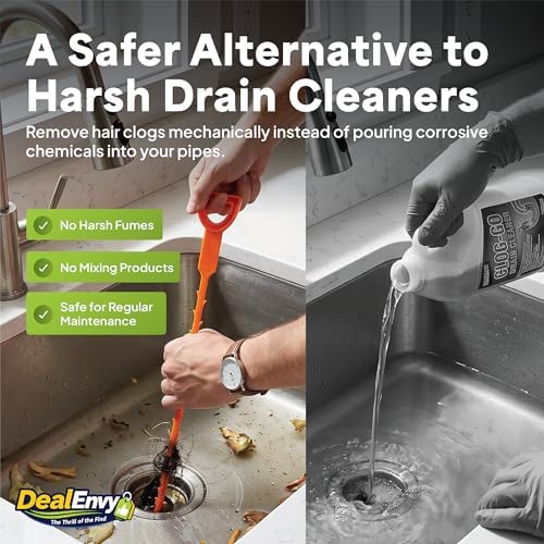 6 Pack 19.7in Drain Snake Hair Clog Remover - Image 6