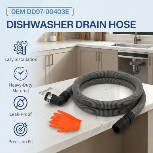 DD97-00403E 7.25ft Dishwasher Drain Hose Assembly - Image 2