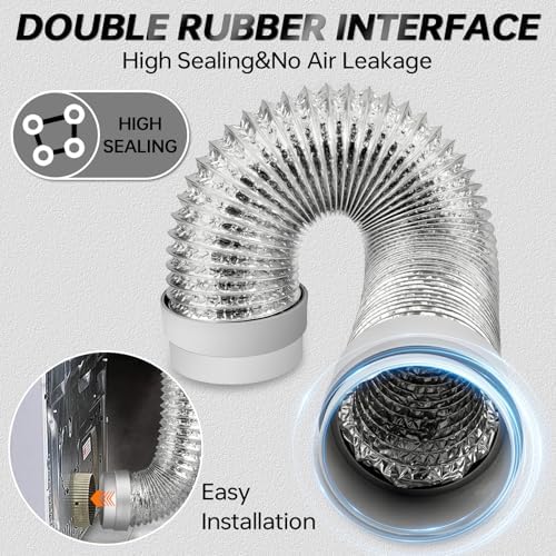 MATEWORK 5FT Dryer Vent Hose 4 Inch, Heavy Duty Aluminum - Image 5