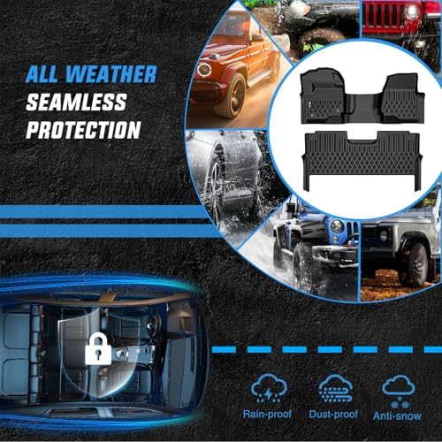 Nilight TPE Floor Mats for Ford F250 F350 F450 F550 Super Duty Crew Cab - Image 5