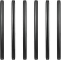 6 Pack 1/2" × 14" Pre-Cut Black Metal Pipe, Industrial Steel Fits Standard Half by GeilSpace