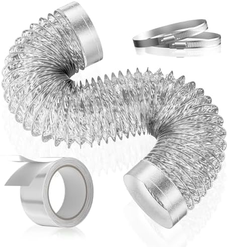 HOOMESUN Dryer Vent Hose 4 Inch 5FT Extra Thick Heavy Duty Flexible Aluminum by HOOMESUN