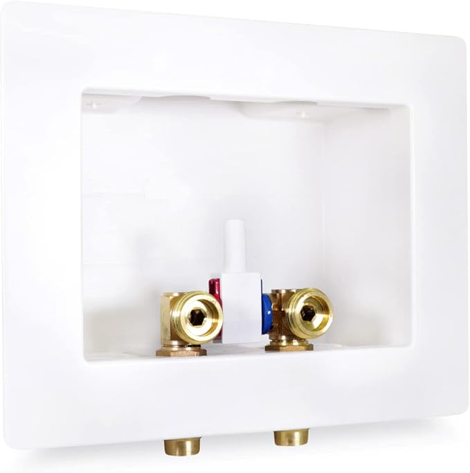 Highcraft Washing Machine Outlet Box Dual Drain, 1/2" Press Connection Valve by Highcraft