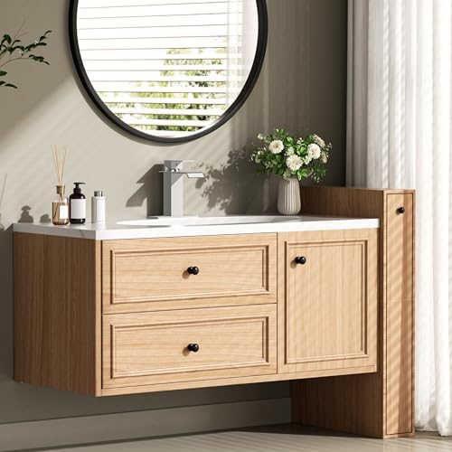 FORIOUS Bathroom Faucet 1 Hole Single Handle Vanity Faucets Brushed Nickel - Image 2