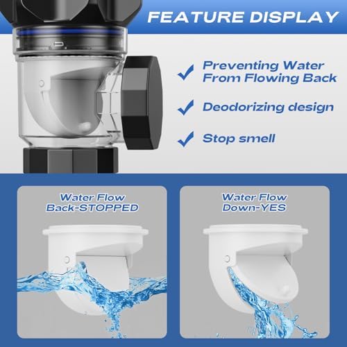 Bathroom Sink Drain Kit with Flexible Expandable P-Trap Sink Drain Pipe Tube - Image 6