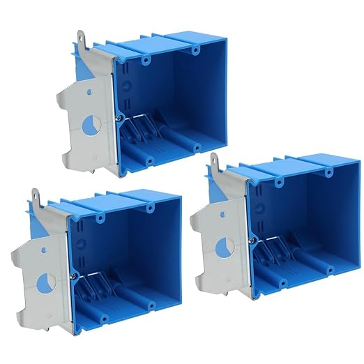 PVC Blue Adjustable Electrical Box Outlet, 3 Pack | 34Cu.inAdjustable Plastic by XGGYA
