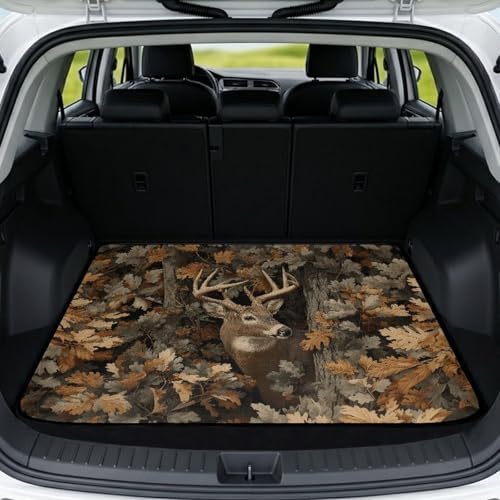 ELEQIN Car Trunk Cargo Liner Non Slip Backing Cargo Mat Rear Trunk Liner Deer by ELEQIN