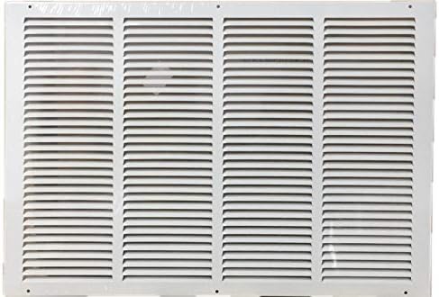 24"x18" Stamped Face Steel Return Grille Vent Cover White Poweder Coating by Unknown