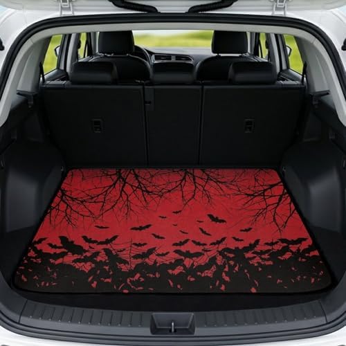 Blood Bat Waterproof Car Trunk Mat 29"x39" by Darisoco