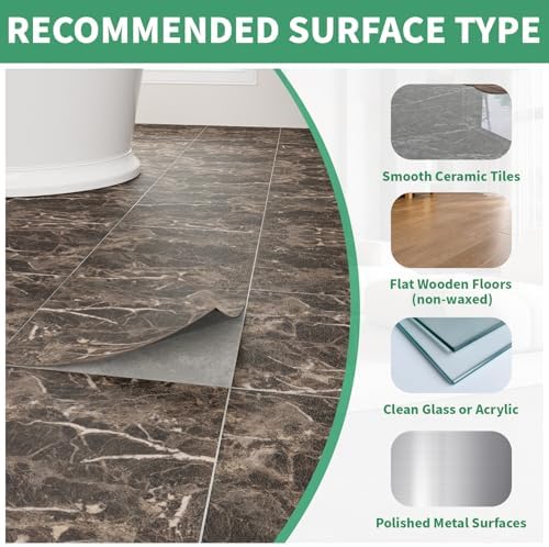 40 Pack Cover 40 Sq.Ft Peel and Stick Floor Tiles, 12” x 12” Self Adhesive - Image 5