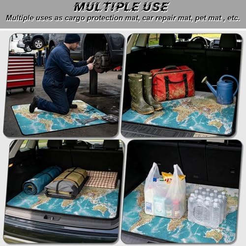 World Map Cargo Liner for SUV Sedan 29"x39" - Image 3