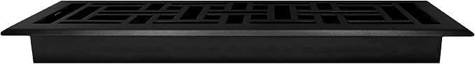 Decor Grates AJH414-BLK Oriental Floor Register, 4x14 Inches, Textured Black - Image 3