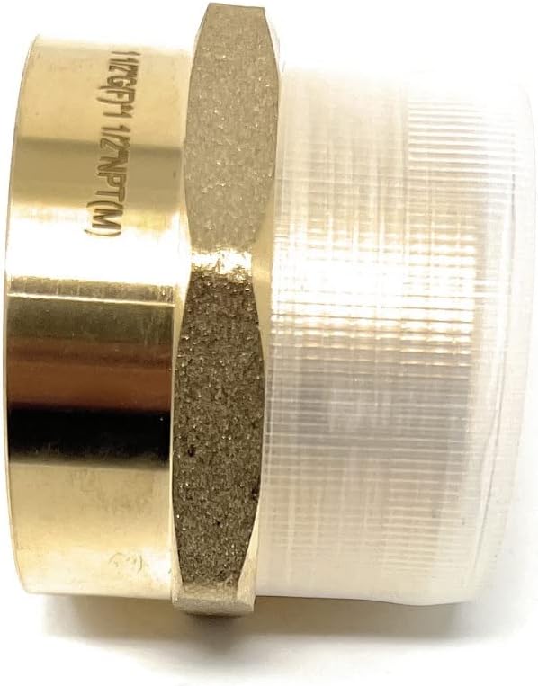 Cascada 1 1/2" G Thread Female to 1 1/2" NPT Thread Male Pipe Fitting Adapter - Image 9