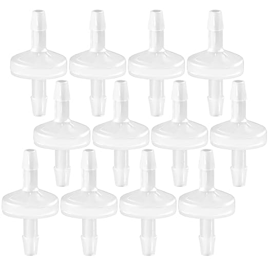 12 Packs Check Valve 5/32” One-Way PVDF Plastic Hose Barb by JoyTube