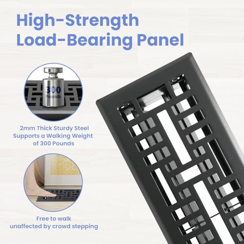Howeall 4x14 Inches Heavy Duty Walkable Floor Register Easy Adjust Air Supply - Image 2