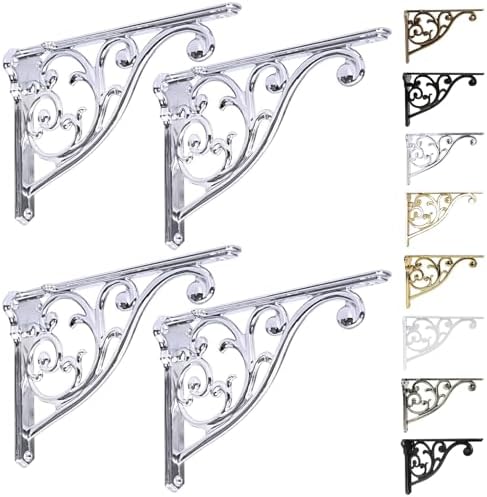 Khtumeware Ornate Decorative Shelf Brackets, 12 inch Big wall Mounted Shelving by khtumeware