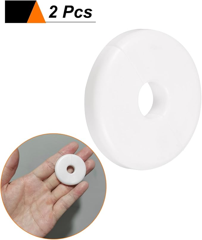 HARFINGTON 2pcs Wall Split Flange 11mm/0.4" Self-Adhesive Plumbing Cover Plates - Image 3