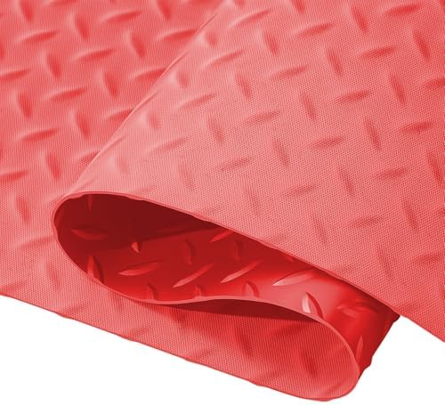 Industrial PVC Diamond-Plate Surface Matting, 4FT×9.8FT Anti-Slip Floor Mat Roll - Image 2