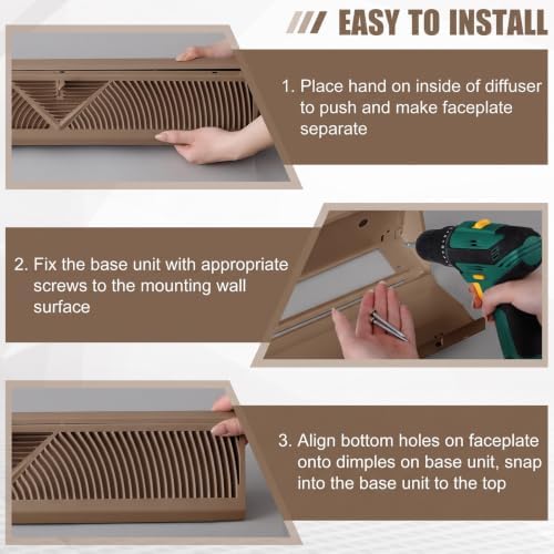 Yaocom 1 Pack Baseboard Register Vent 48 Inch Duct Opening Size Vent Covers - Image 5