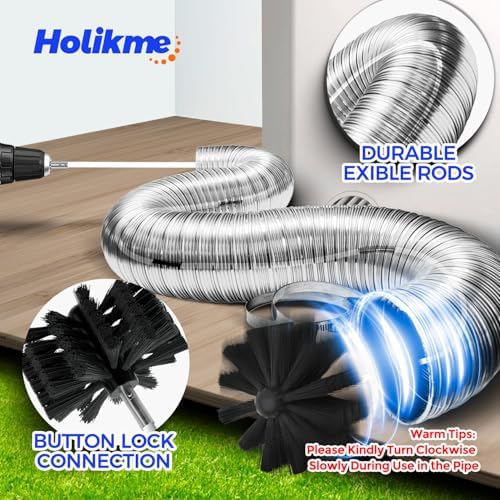 Holikme Dryer Vent Cleaner Kit - 32Ft Flexible Lint Brush - Image 2