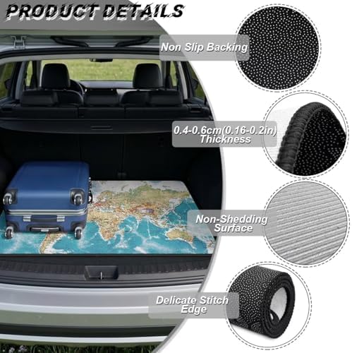 World Map Cargo Liner for SUV Sedan 29"x39" - Image 6