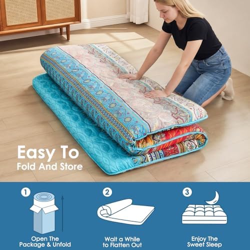 SCHNAUZER HOME Japanese Floor Mattress Futon Mattress Queen 3.5" Thick Boho - Image 6