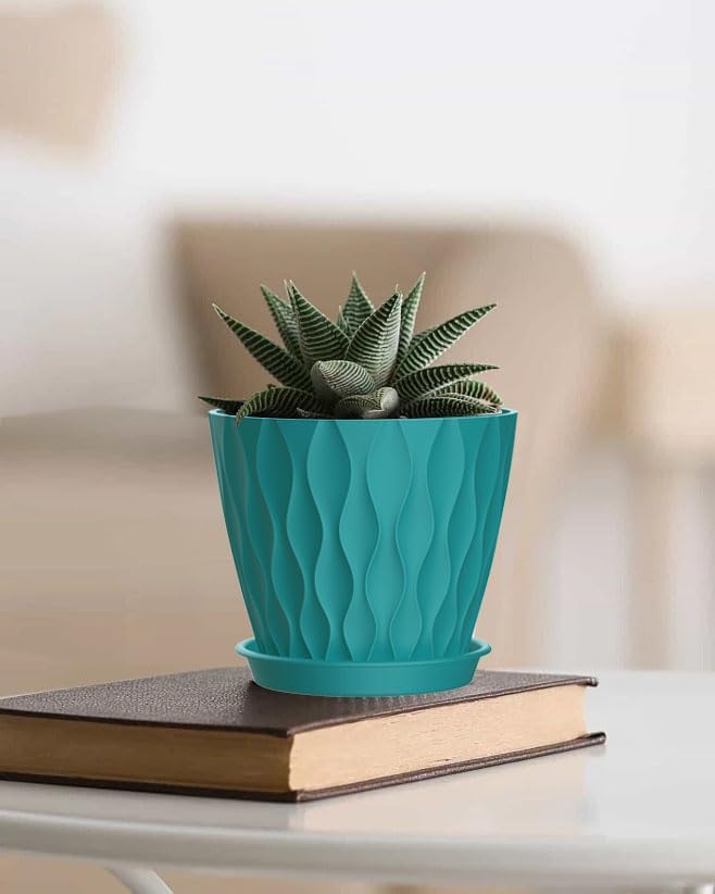 4 Inch Plant Pots, 6 Pack Indoor Flower Pots, Planters - Image 7