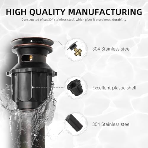 Pop Up Sink Drain Assembly - Image 2