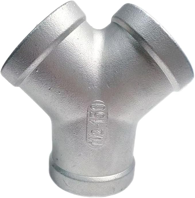 Stainless Steel 304 Tee NPT Female Y Shaped 3 Way Cast Pipe Fitting by Unknown