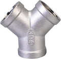 Stainless Steel 304 Tee NPT Female Y Shaped 3 Way Cast Pipe Fitting by Unknown