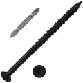 WenSilon 1/4" x4 Black Concrete Screw Anchor Black Flat Head by Wensilon