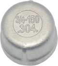 3/4" 0.75" Cap, NPT Female Threaded Cast Pipe Fitting, Stainless Steel 304 by Megairon