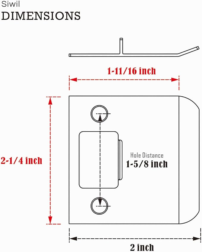 Deadbolt Strike Plate – Extended Lip Door Knob Strike Plate, Reinforced Door - Image 3
