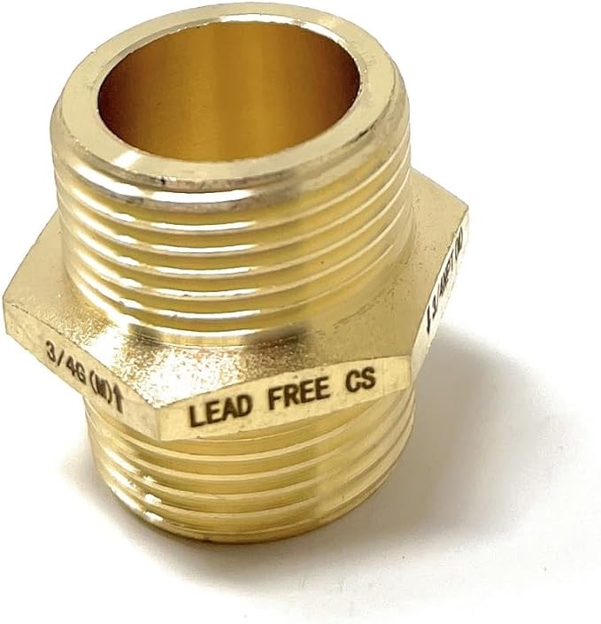 Cascada 3/4" G Thread Male to 3/4" NPT Thread Male Pipe Fitting Adapter by CascadaShowers