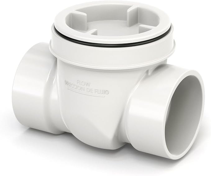 GASHER 4" PVC Backflow Preventer Valve, Sewer Check Back Flow Preventer Drain by GASHER