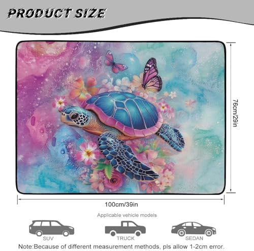 Pink Marble Sea Turtle Heavy Duty Trunk Mat 29"x39" - Image 7