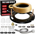 Toilet Wax Ring Kit with Flange and 16in Supply Line by boeemi