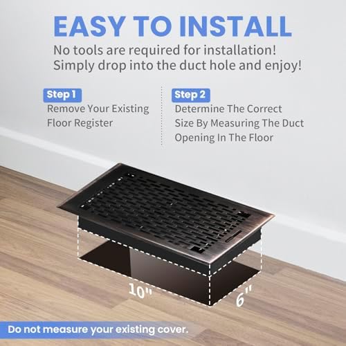 Howeall 6x10 Inches 2 Pack Heavy Duty Walkable Floor Register - Image 6