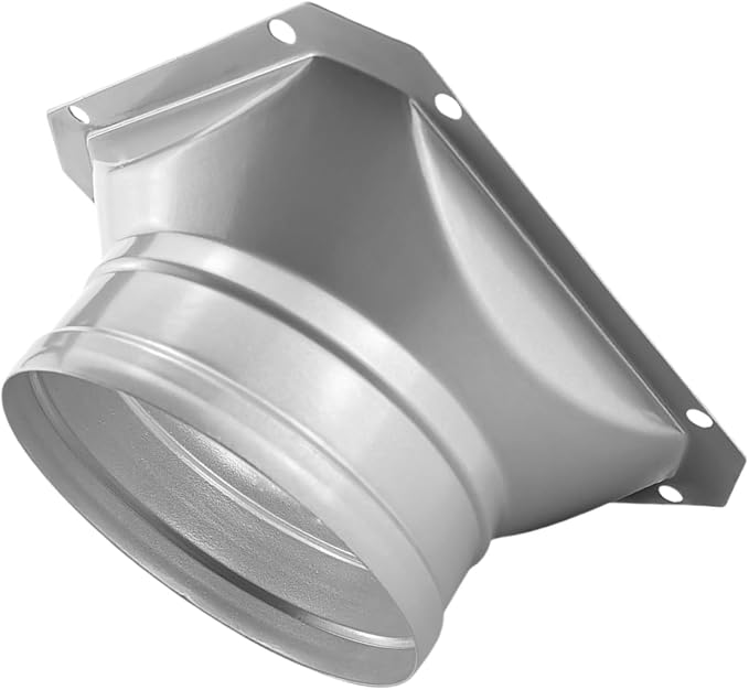 6 Inch Duct Connector Flange, Metal Straight Pipe Flange Square to Round - Image 4