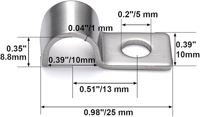 One-Hole Unilateral Pipe Clamps Conduit Fitting Clips Saddle Clamps Instrument - Image 3