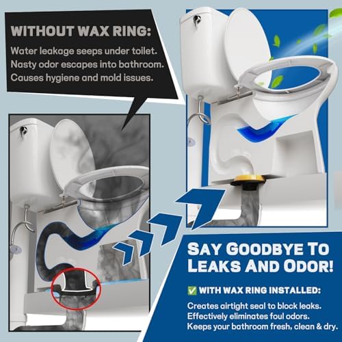 NEEXAN Toilet Wax Ring Kit Universal Seal Fits 3 and 4 Inch Drains 2-Pack - Image 5