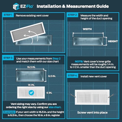 EZ-FLO 16 x 6 Inch Air Vent Cover - Image 3