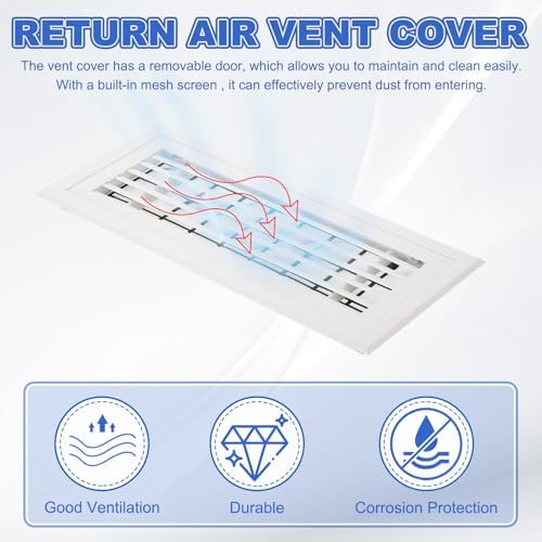 PATIKIL 24x8 Inch Plastic Ventilation Grille, Return Air Vent Cover Removable - Image 4