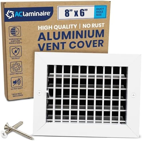 8" x 6" Duct Hole Adjustable Vent Cover by ACLAMINAIRE