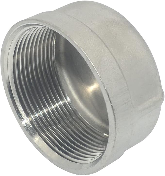 2" Cap, NPT Female Threaded Cast Pipe Fitting, Stainless Steel 304 - Image 3
